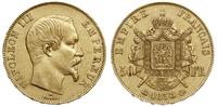 50 franków 1858/BB, Strasburg, złoto 16.12 g, Ga