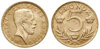 5 koron 1920/W, Sztokholm, złoto 2.23 g, Fr. 97