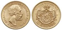 10 koron 1895, Sztokholm, złoto 4.47 g, piękne, 