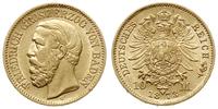 10 marek 1873/G, Karlsruhe, złoto 3.93 g, Jaeger