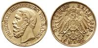 10 marek 1898/G, Karlsruhe, złoto 3.95 g, Jaeger