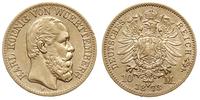 10 marek 1873/F, Stuttgart, złoto 3.91 g, Jaeger