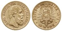 10 marek 1876/F, Stuttgart, złoto 3.91 g, Jaeger