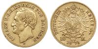 10 marek 1873/E, Drezno, złoto 3.93 g, Jaeger 25