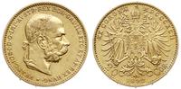 20 koron 1892, Wiedeń, złoto 6.69 g, Fr. 504