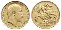 1/2 funta 1904, Londyn, złoto 3.97 g, Spink 3969