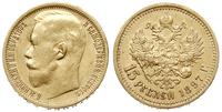 15 rubli 1897, Petersburg, złoto 12.89 g, stempe