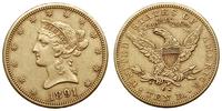 10 dolarów 1891/CC, Carson City, złoto 16.65 g, 