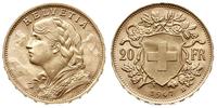 20 franków 1947/B, Berno, złoto 6.43 g, piękne