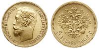 5 rubli 1902/AP, Petersburg, złoto 4.27 g, wyśmi