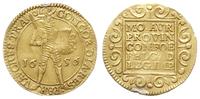 dwudukat 1656, Utrecht, złoto 6.81 g, ślad po us