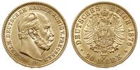 20 marek  1876/A, Berlin, złoto 7.95 g, Jaeger 2