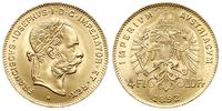 4 floreny = 10 franków 1892, "nowe bicie", złoto