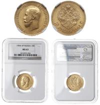 10 rubli 1904, Perersburg, moneta w pudełku NGC 