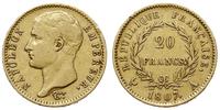20 franków 1807/A, Paryż, złoto 6.39 g, Gadoury 