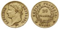20 franków 1812/A, Paryż, złoto 6.42 g, Gadoury 