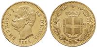20 lirów 1882/R, Rzym, złoto 6.43 g, Fr. 21