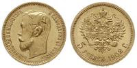 5 rubli 1902 АР, Petersburg, złoto 4.30 g, Bitki