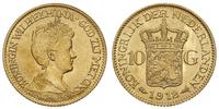 10 guldenów 1912, Utrecht, złoto 6.70 g, Fr. 349