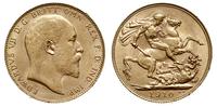 1 funt (sovereign) 1910 / P, Perth, złoto 7.98 g