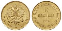 10 marek 1879, złoto 3.22 g, piękne, Friedberg 4