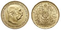 10 koron 1912, Wiedeń, nowe bicie, złoto 3. 39 g