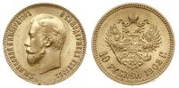 10 rubli 1902/АР, Petersburg, złoto 8.60 g, Kaza