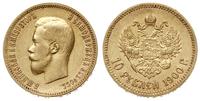 10 rubli 1900/ФЗ, Petersburg, złoto 8.59 g, Kaza