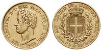 20 lirów 1845, Genoa, złoto 6.43 g, KM 115.1