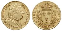 20 franków 1814/A, Paryż, złoto 6.35 g, Gadoury 