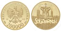200.000 złotych 1990, USA, Solidarność, wybite s