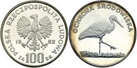 100 złotych 1982, Warszawa, Bocian, srebro, mone