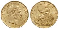 20 koron 1873, Kopenhaga, złoto 8.97 g, Fr. 295