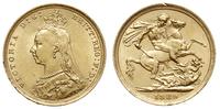 funt 1889/S, Sydney, złoto 7.99 g, Spink 3868B