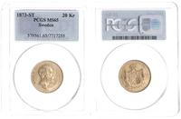 20 koron 1873, złoto ''900'', 8.96 g, moneta w p