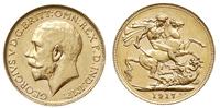 1 funt 1917/P, Perth, złoto 7.98g