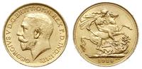 1 funt 1918/S, Sydney, złoto 7.98g