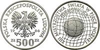 500 złotych 1986, Warszawa, 40 lat ONZ, srebro, 