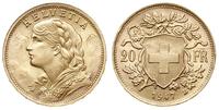 20 franków 1947/B, Berno, złoto 6.46 g