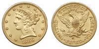 5 dolarów 1886/S, San Francisco, złoto 8.37 g