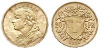 20 franków 1914 / B, Berno, złoto 6.45 g, piękne
