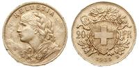 20 franków 1935/B, Berno, Au 6.44, rzadkie