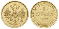 5 rubli 1877 / НI, Petersburg, złoto 6.52 g, Bit