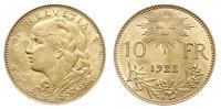 10 franków 1922, Berno, złoto 3.23g