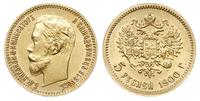 5 rubli 1900/ФЗ, Petersburg, złoto 4.30 g, Kazak