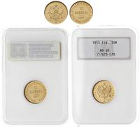 10 marek 1913, złoto 3.22g, moneta w oryginalnym