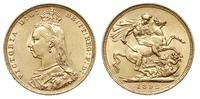 1 funt 1892 M, Melbourne, złoto 7.97 g, Fr. 20