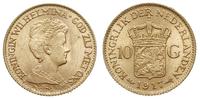 10 guldenów 1917, Utrecht, złoto 6.70g, Friedber