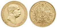 10 koron 1909, Wiedeń, typ Marschall, złoto 3.38