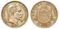 20 franków 1861/A, Paryż, złoto 6.41 g, Gadoury 